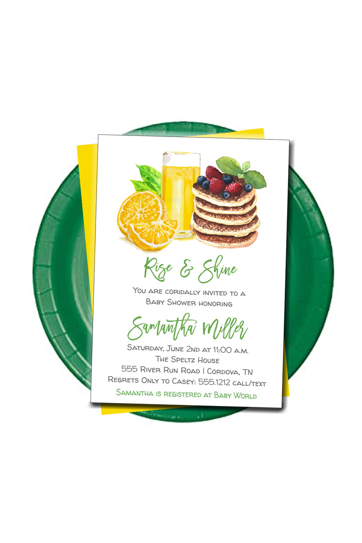 Rise and Shine Baby Shower Invitation
