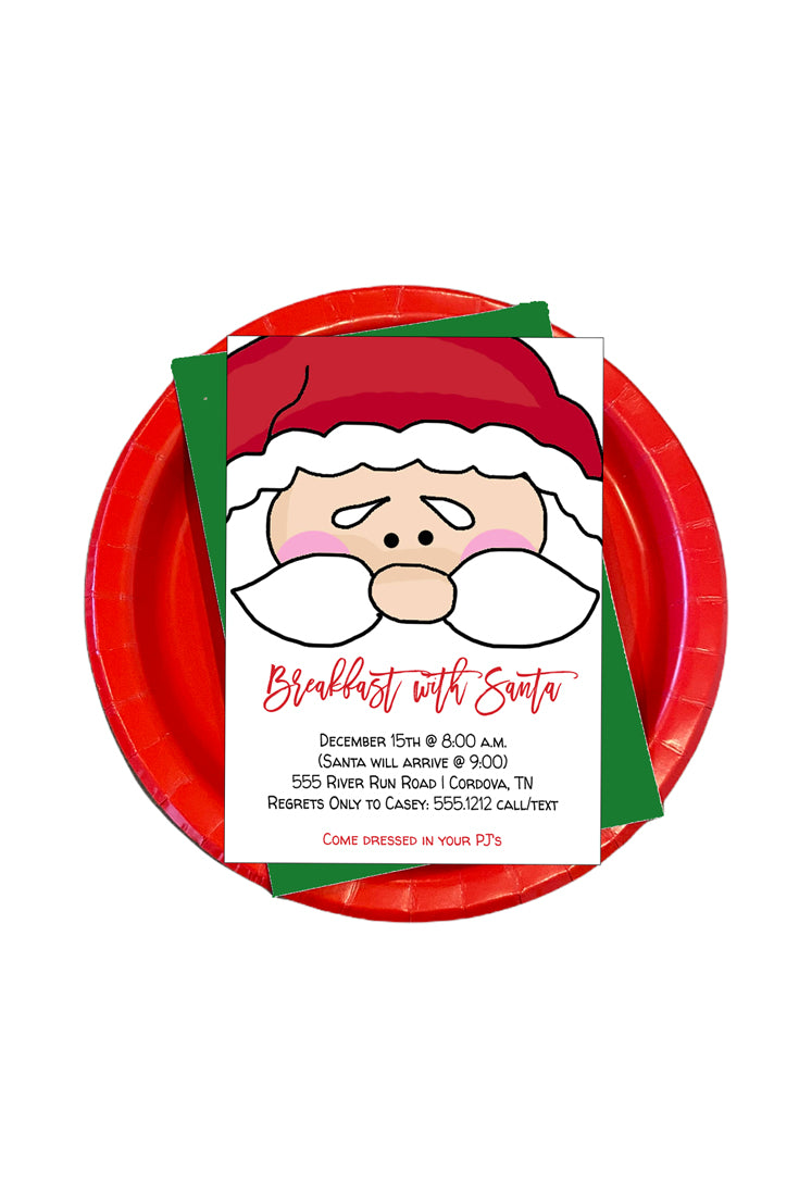 Santa Face Invitation