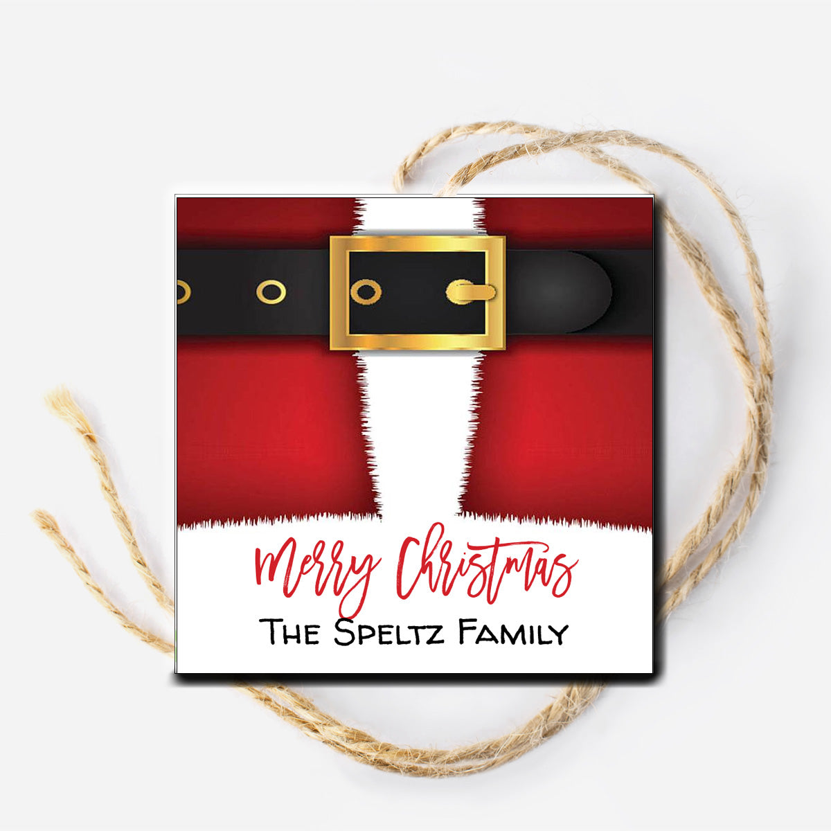 Santa Suit Gift Tag