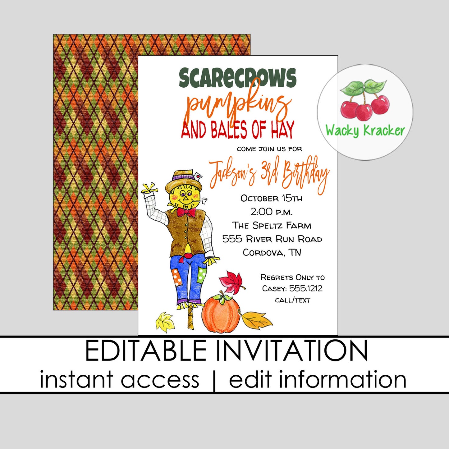 Scarecrow Invitation