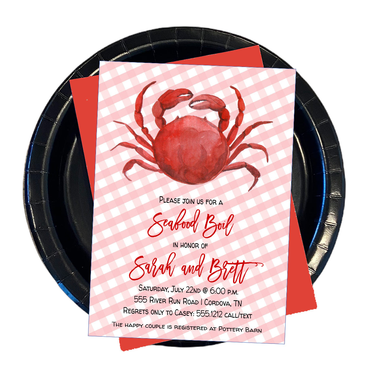 Crab Boil Invitation
