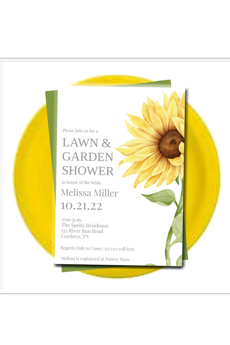 Sunflower Bridal Shower Invitation