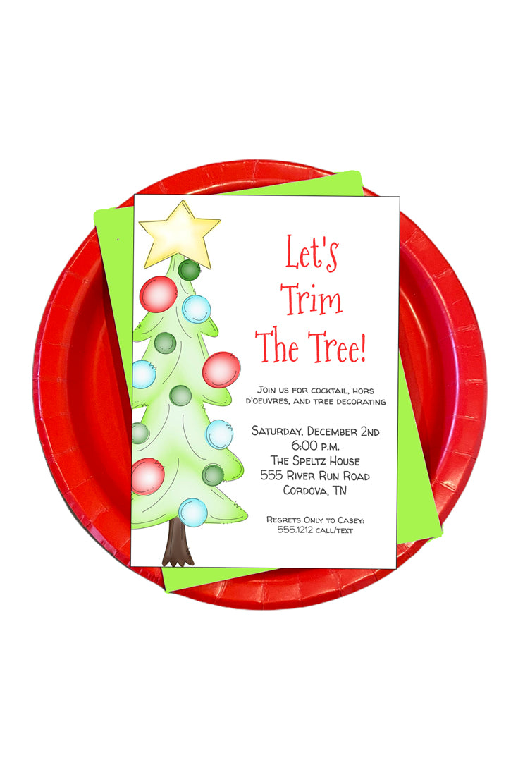Tree Trimming Invitation