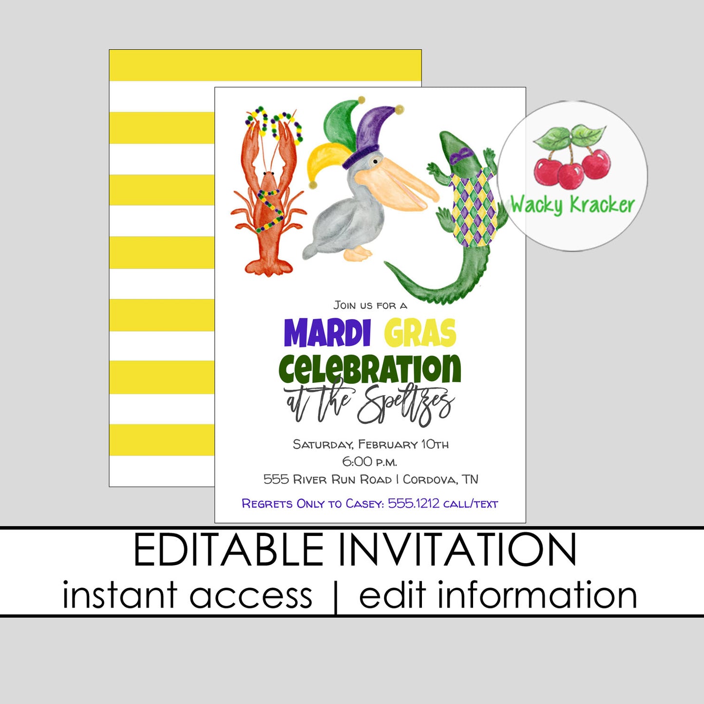 Mardi Gras Trio Birthday