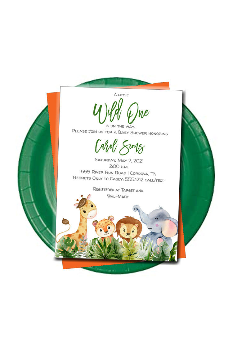 Wild One Baby Shower Invitation