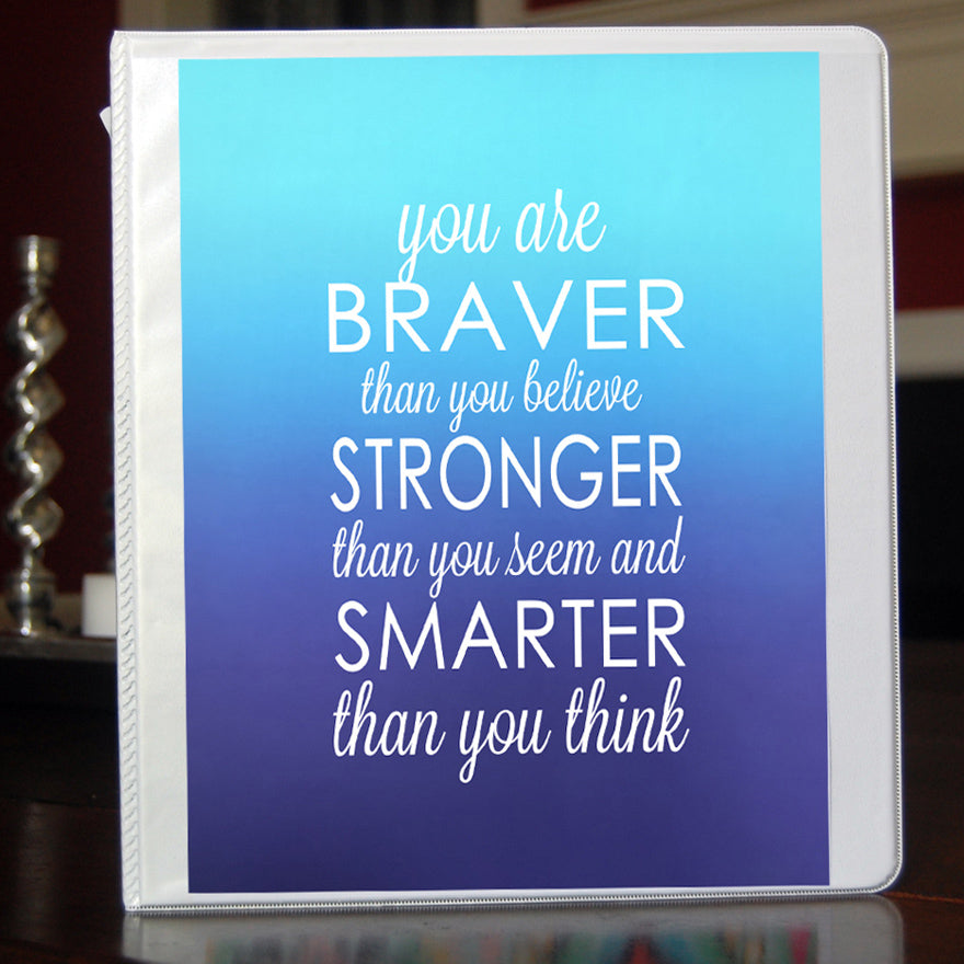 Blue Ombre Notebook Binder Insert