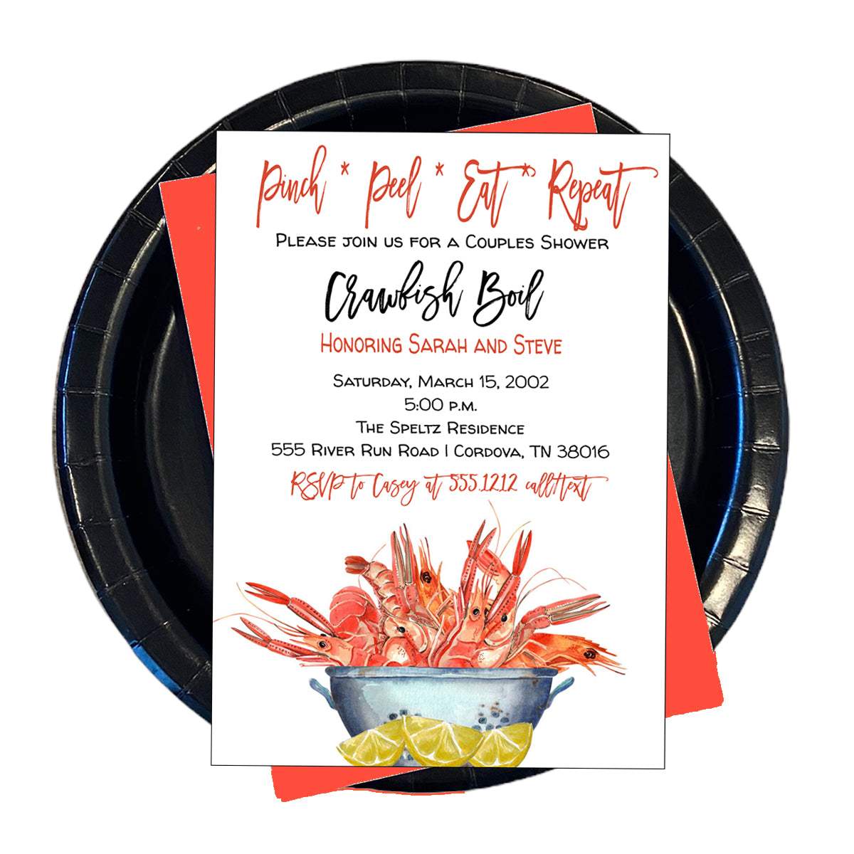 Crawfish Boil Bridal Shower Invitation