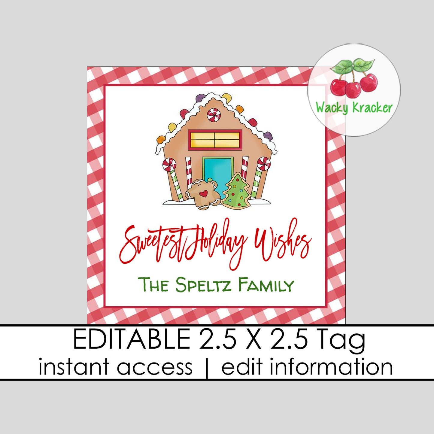 Gingerbread House Gift Tag