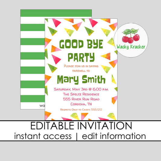 Good Bye Party Invitation