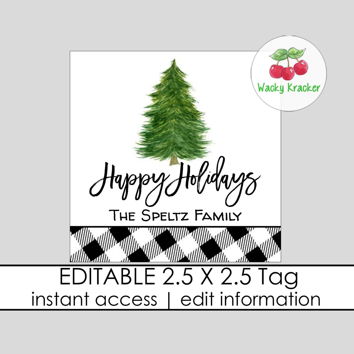 Pine Tree Gift Tag