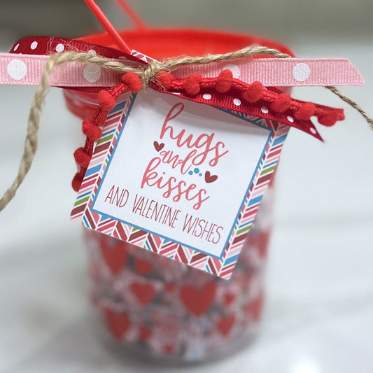 Hugs and Kisses Printable Valentine Gift Tag