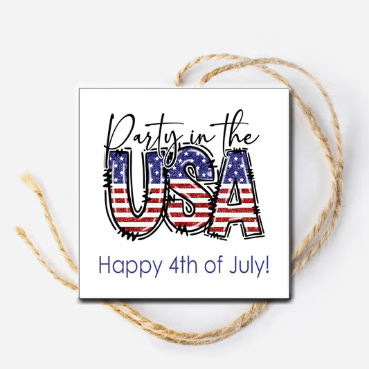 Party in the USA printable gift tag