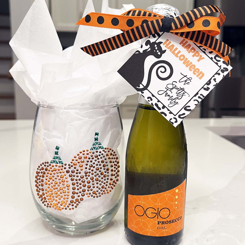 Sparkle and Sip: DIY Wine Glass with Sequin Sticker