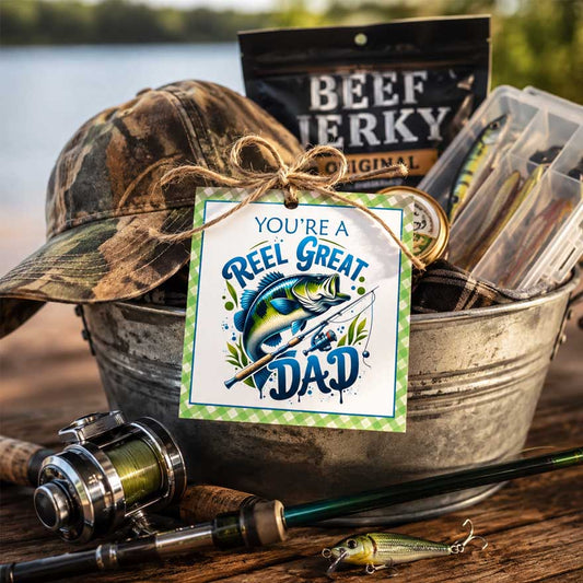 Reel great Dad Printable Father's Day Tag