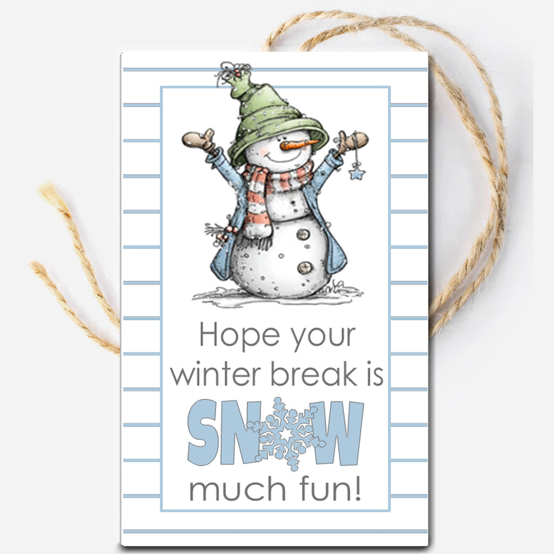 Winter Break Printable Gift Tag