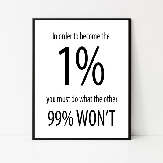 1% Sign - Instant Download