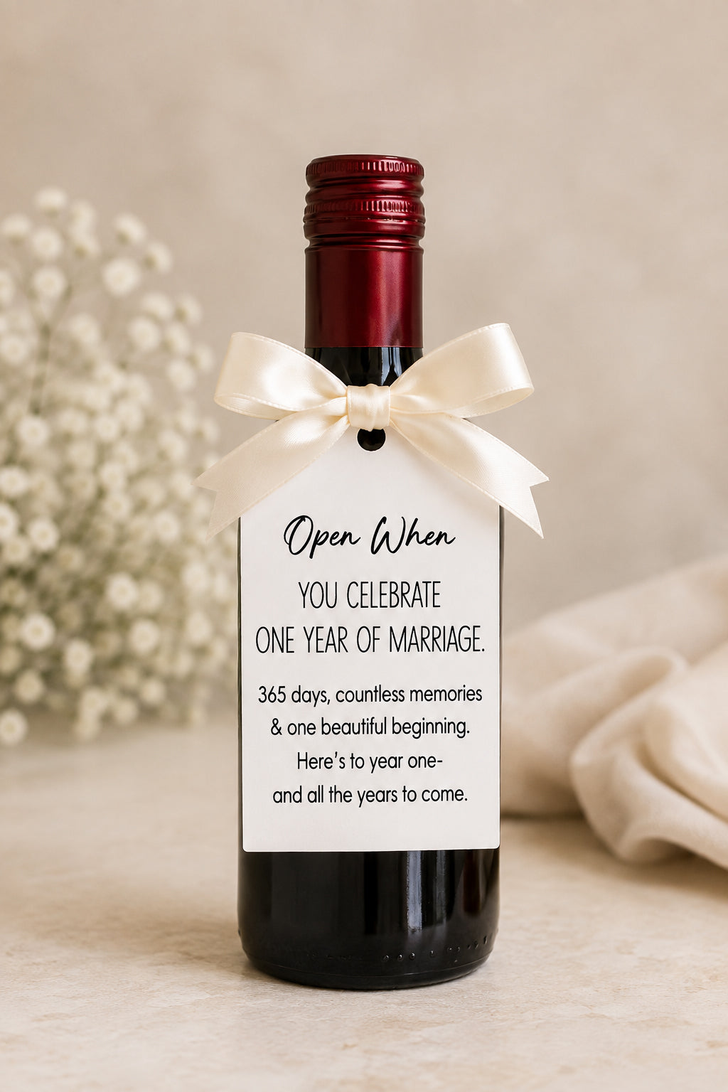 Newleywed Milestone Wine Instant Download Tags