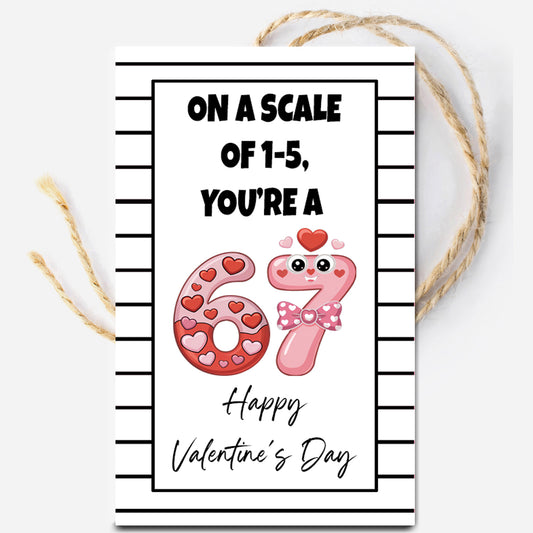 67 Valentine Tag Instant Download