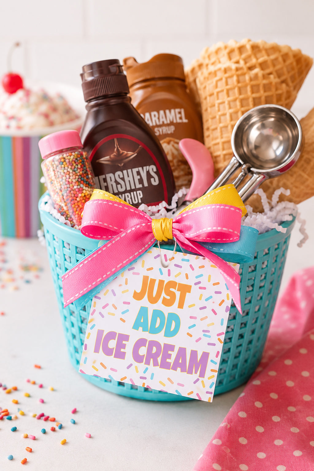 Just Add Ice Cream Instant Download Tag