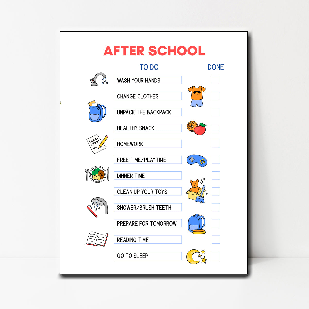 After School Checklist Instant Download (Copy)