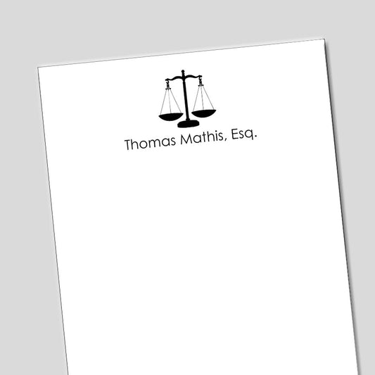 Scales of Justice Notepad