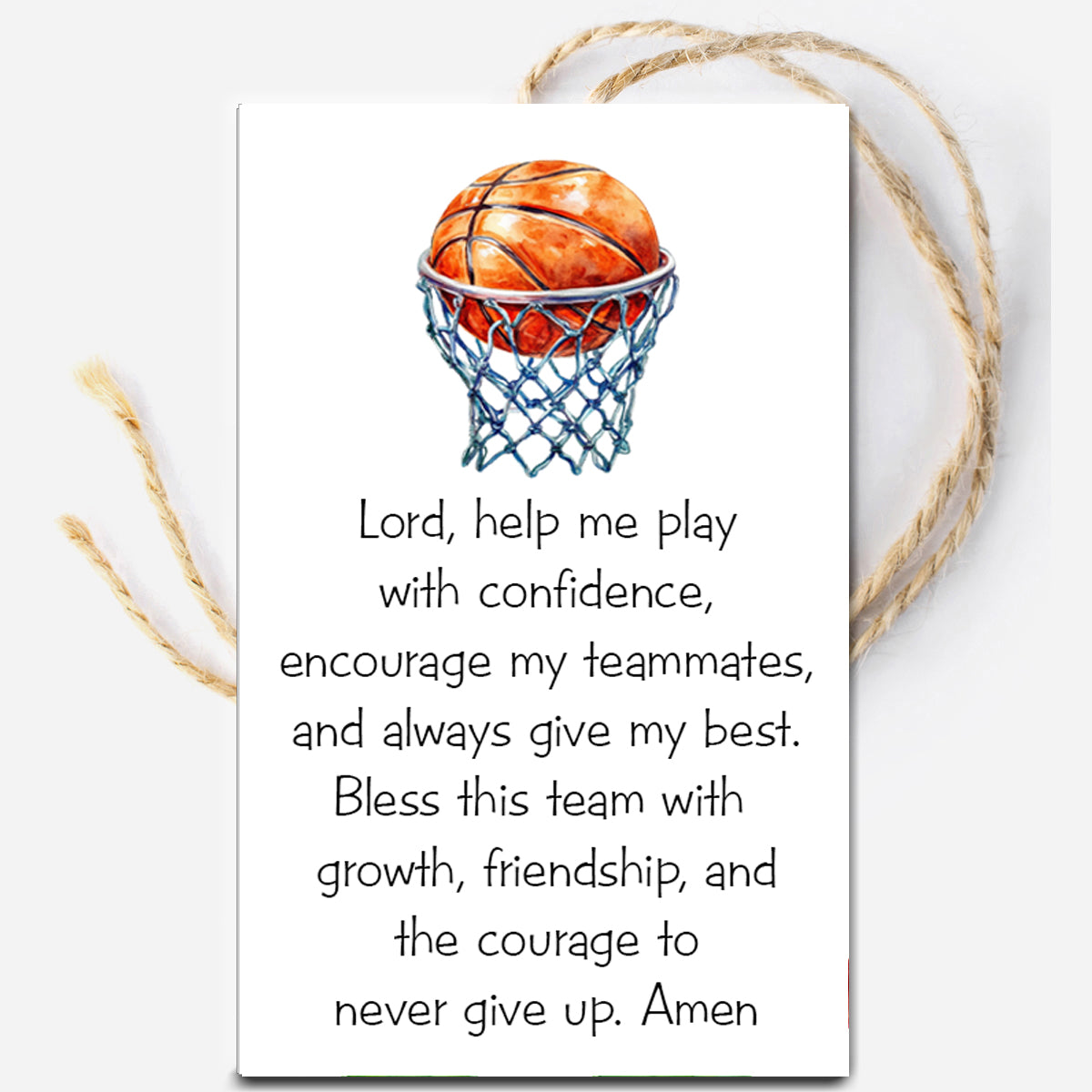 Basketball Prayer Instant Download Tag