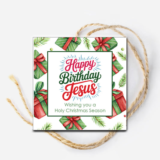 Happy Birthday Jesus Instant Download Tag