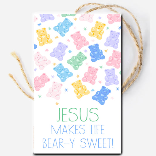 Jesus Makes Life Beary Sweet VBS Instant Download Tag