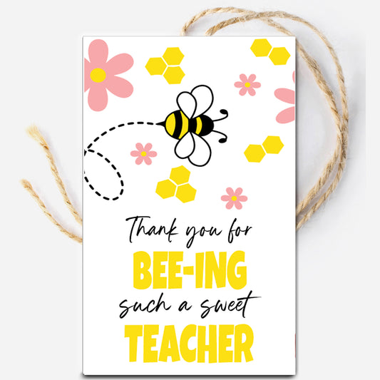Bee Teacher Instant Download Tag