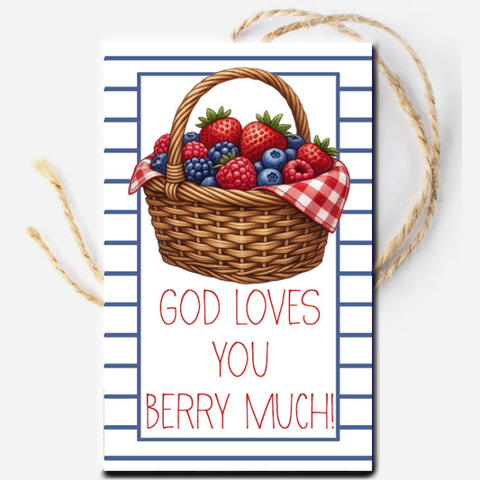 God Loves You Berry Much VBS Instant Download Tag