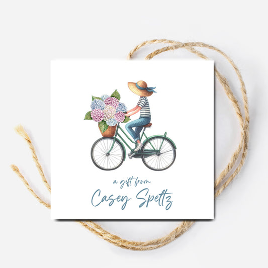 Bicycle Hydrangea Enclosure Tag