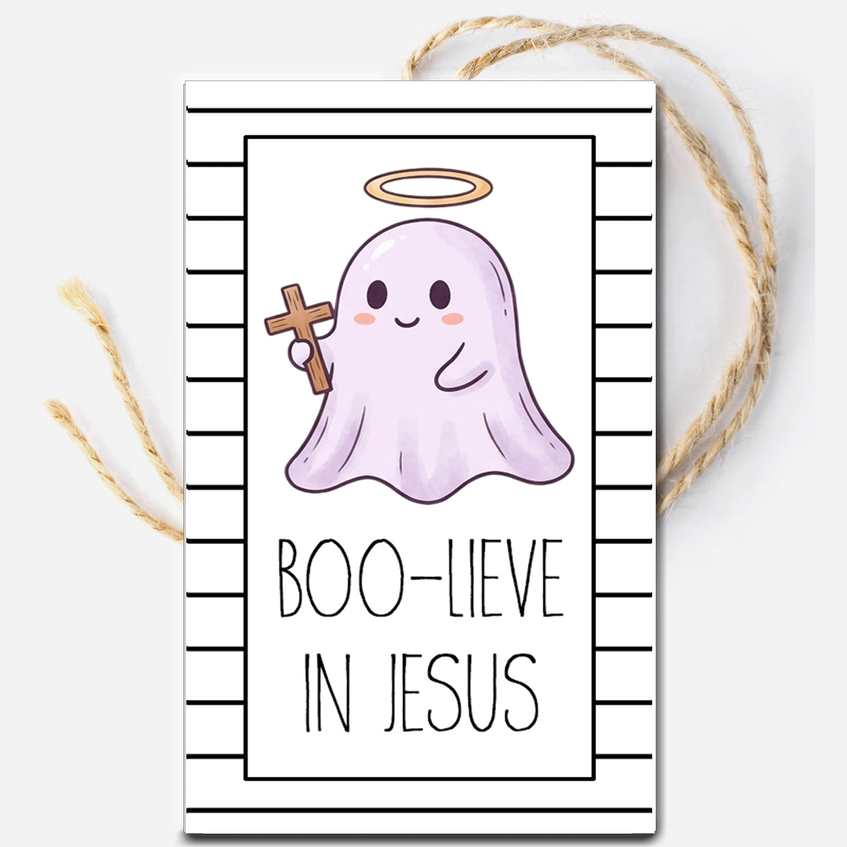 Boo-Lieve in Jesus Instant Download Tag