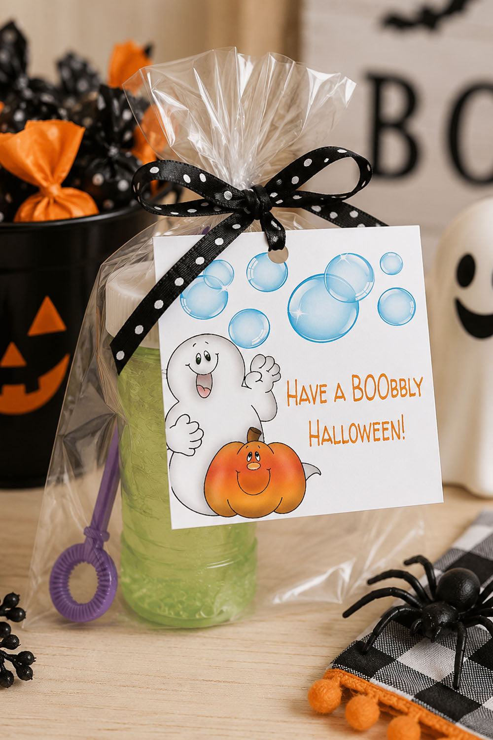 Halloween Bubbles Instant Download Tag