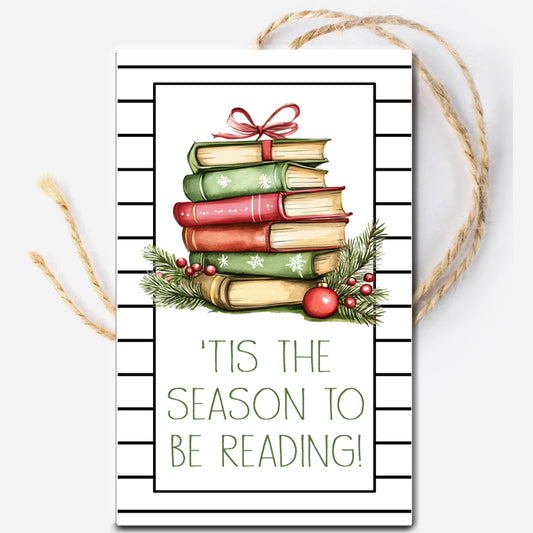 Christmas Book Instant Download Tag