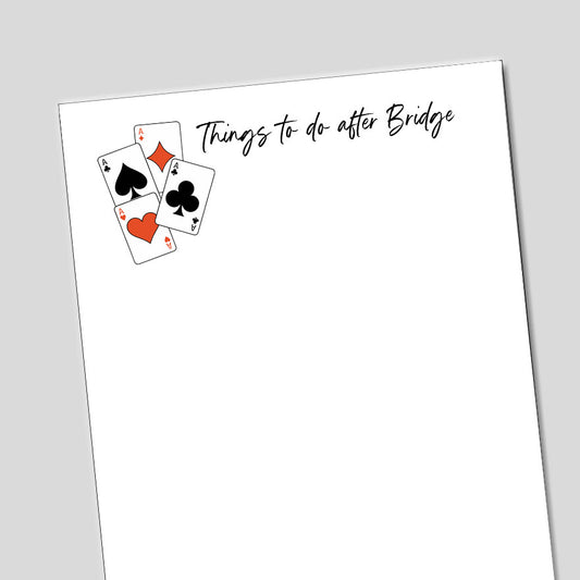 Things to do After Bridge Notepad