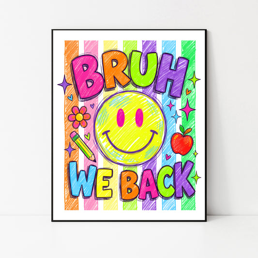 Bruh We Back 8X10 Instant Download
