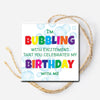 Birthday Bubbles Instant Download Tag