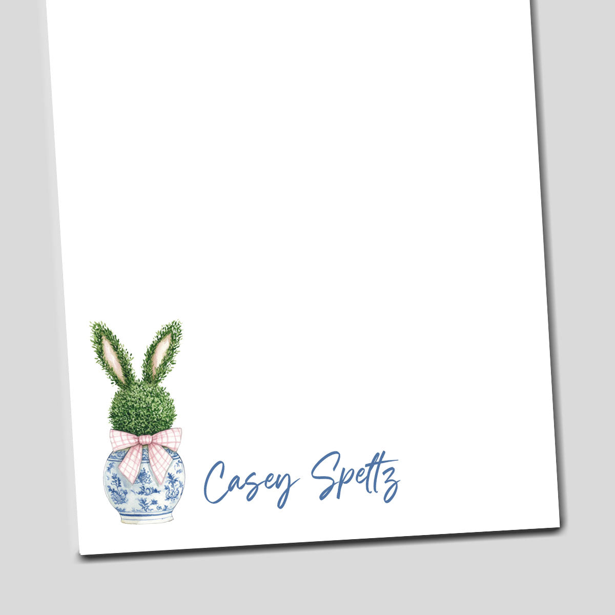 Bunny Topiary Notepad