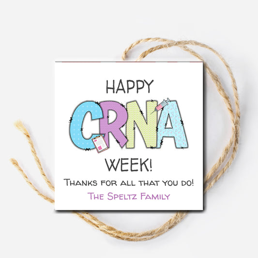 CRNA Nurse Personalized Gift Tag