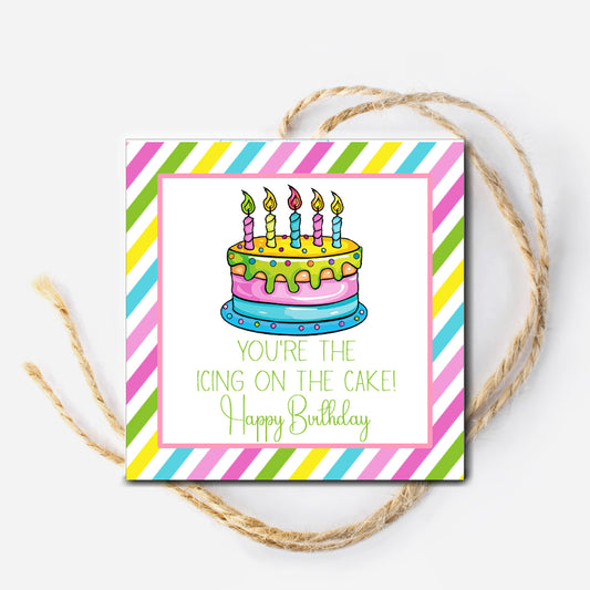 Icing on the Cake Birthday Instant Download Tag