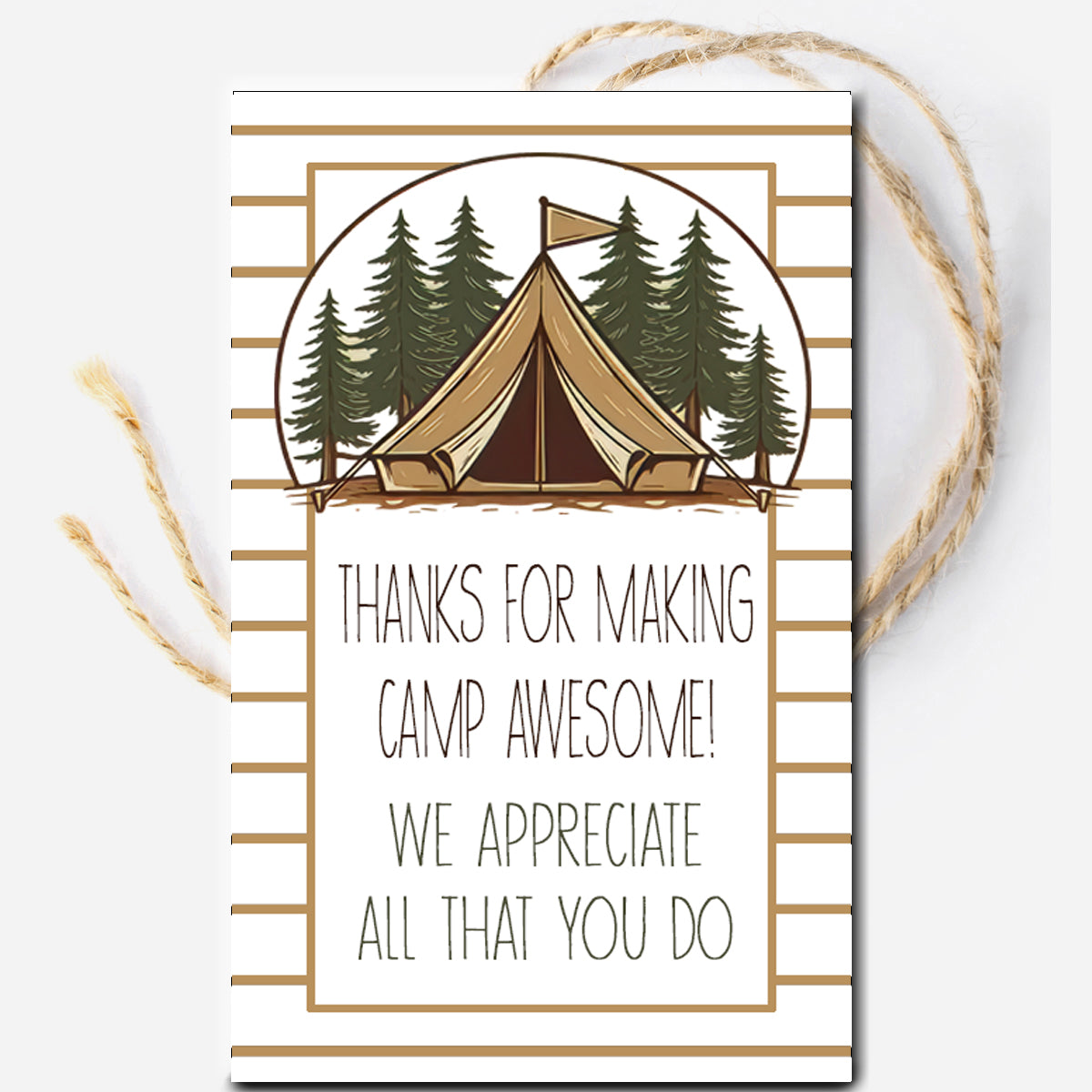 Thanks for Making Camp Awesome Instant Download Tag