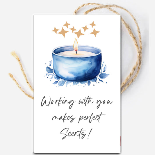 Working with YOU makes perfect Scents Candle Instant Download Tag