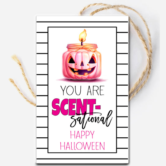 Halloween Candle Instant Download Tag