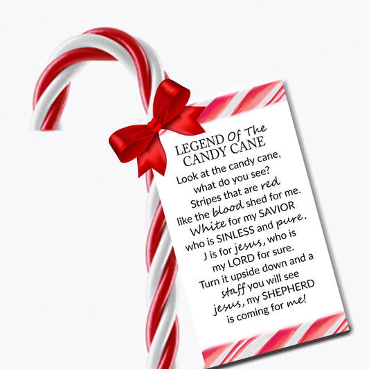 Candy Cane Legend Tags - INSTANT DOWNLOAD