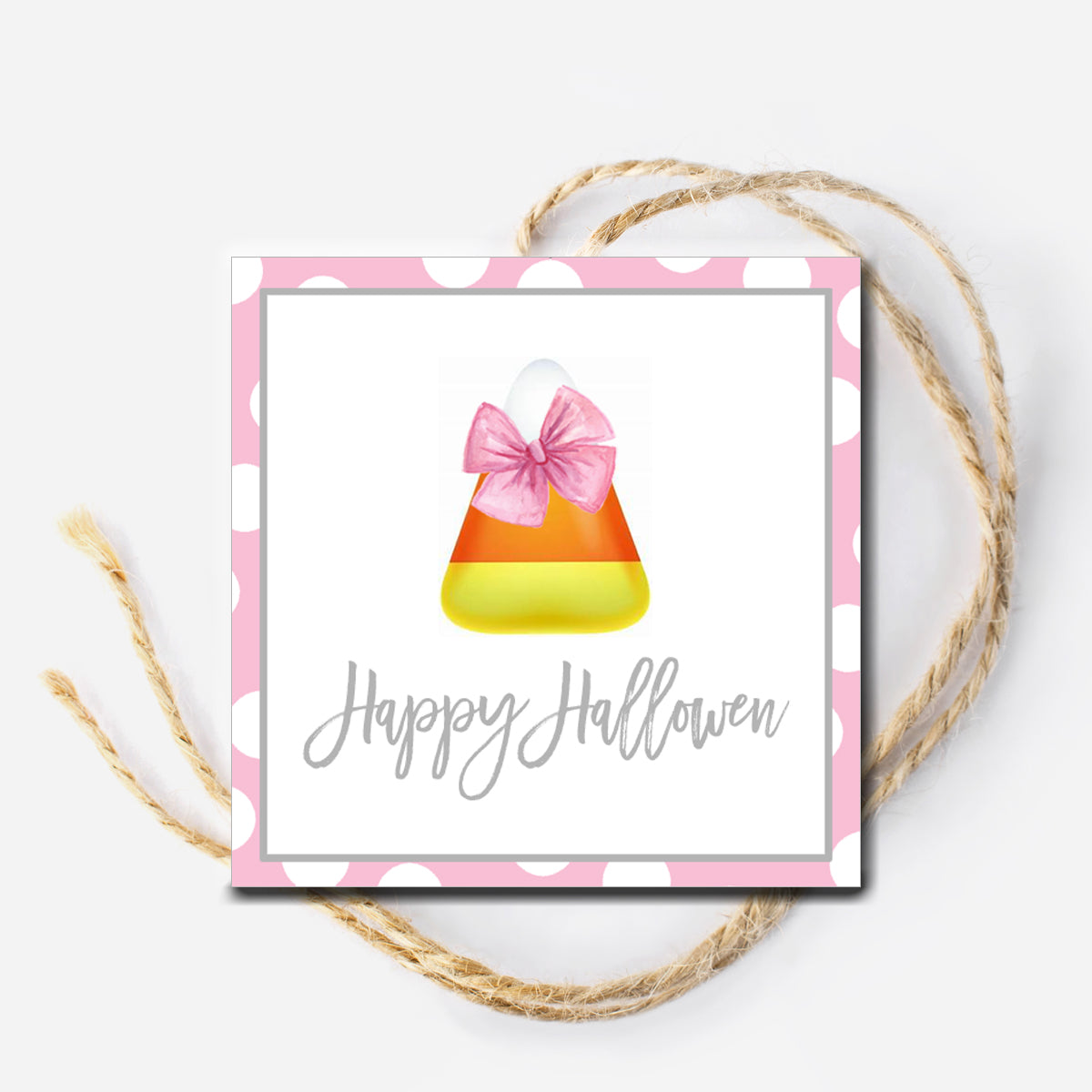 Pink Candy Corn Instant Download Tag