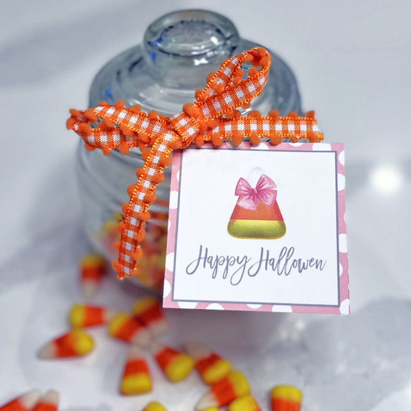 Pink Candy Corn Instant Download Tag