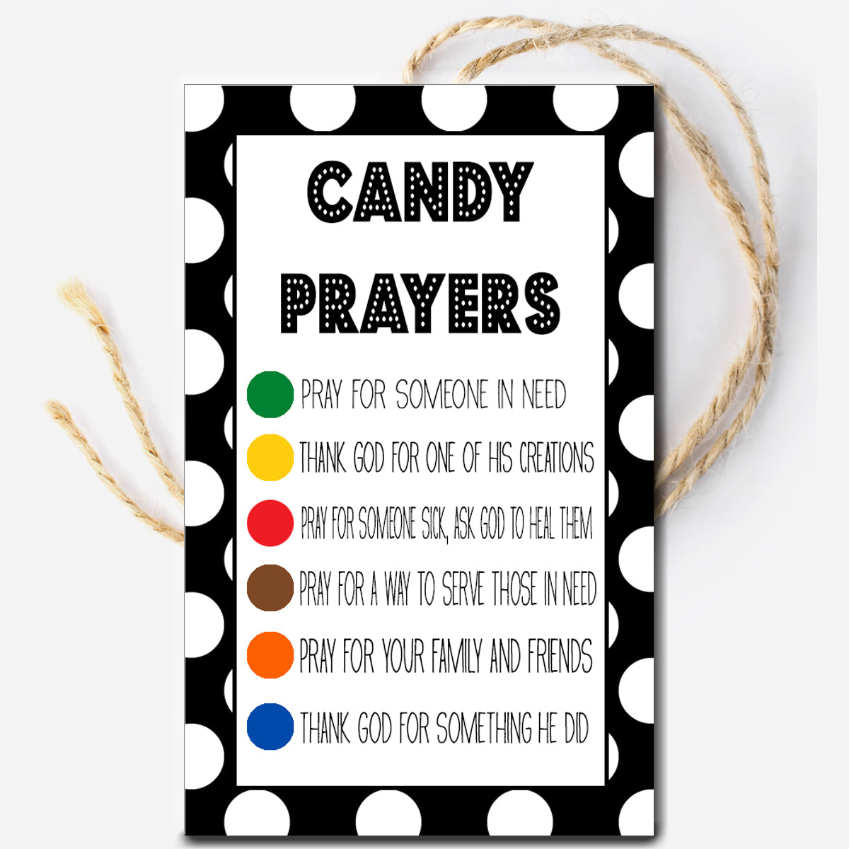 Candy Prayer Instant Download Tag