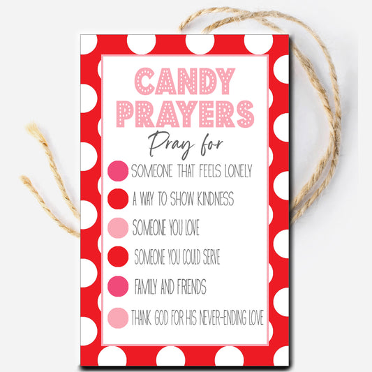 Valentine Candy Prayers Instant Download Tag