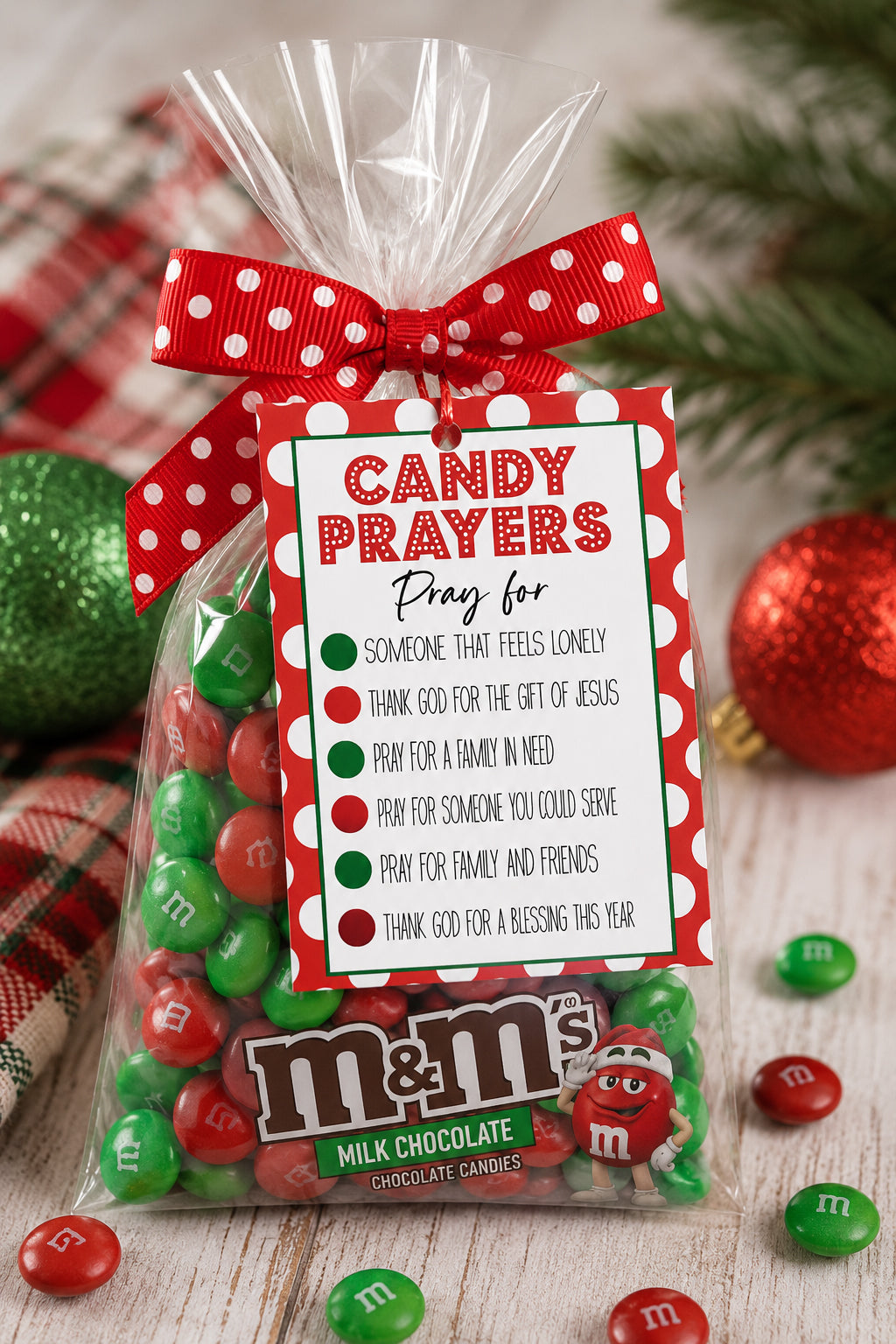 Christmas Candy Prayers Instant Download Tag
