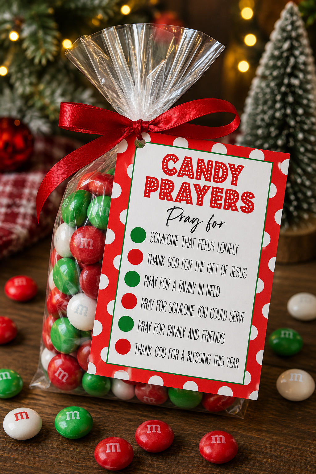 Christmas Candy Prayers Instant Download Tag